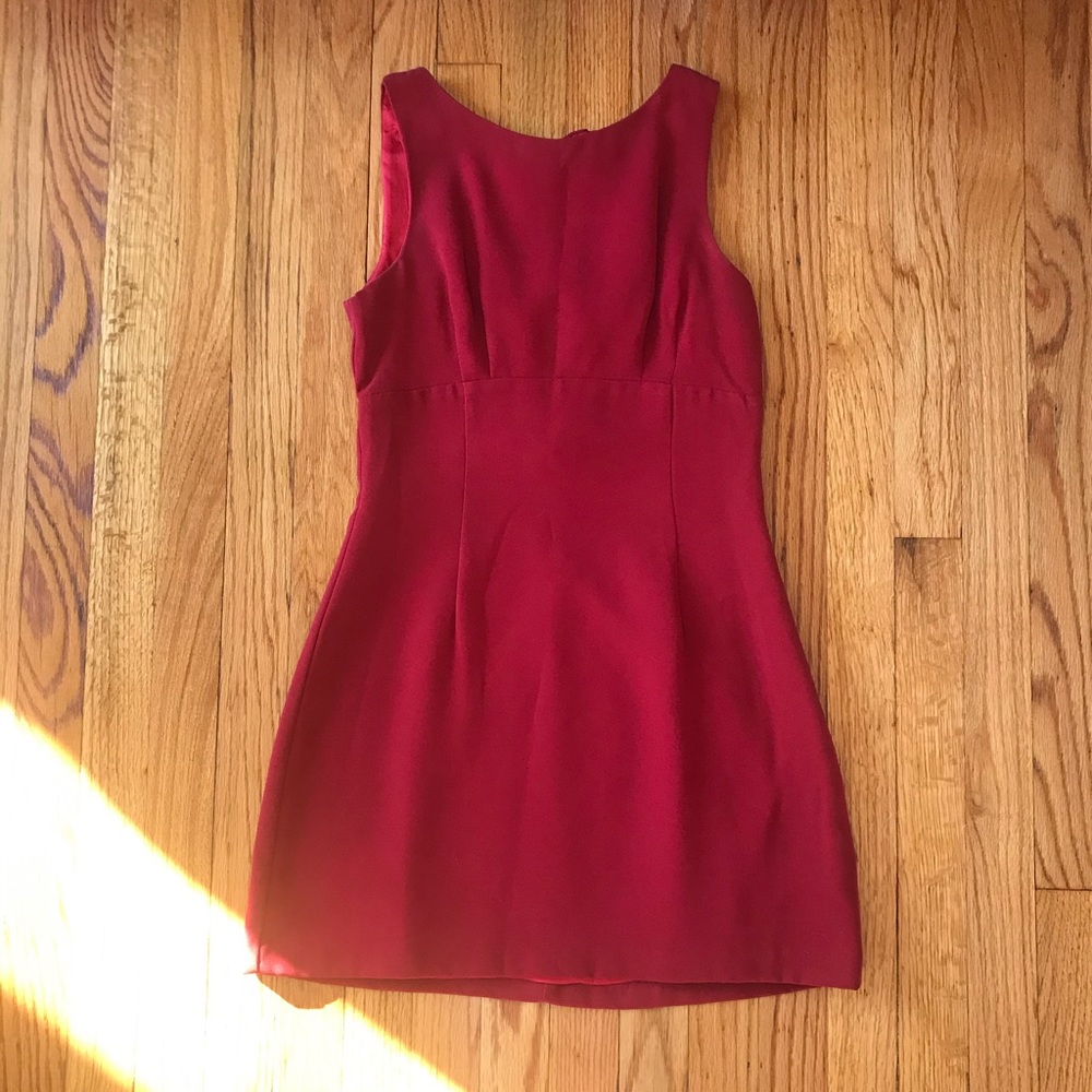 Burgundy cocktail dress